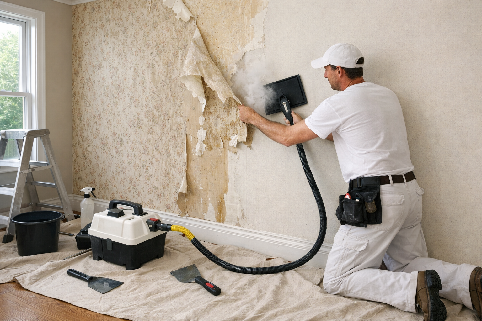 H & S Lumber Co wallpaper removal in Charlotte NC